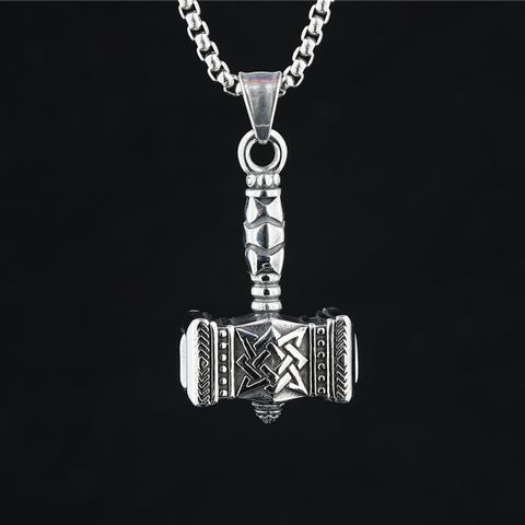 Retro Hammer Titanium Steel Men's Pendant Necklace Necklace Pendant