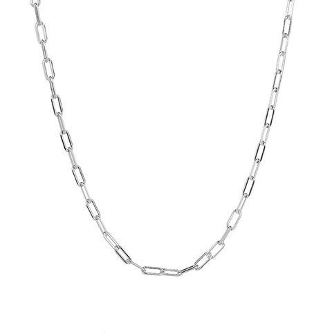 Simple Style Round Sterling Silver Plating Silver Plated Necklace