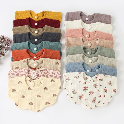 Simple Style Animal Flower Cotton Burp Cloths Baby Accessories