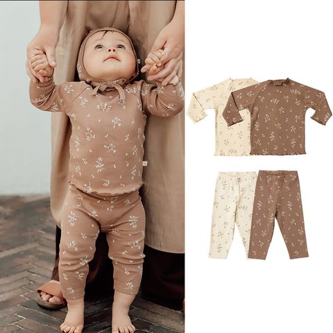 Simple Style Printing Cotton Baby Clothing Sets