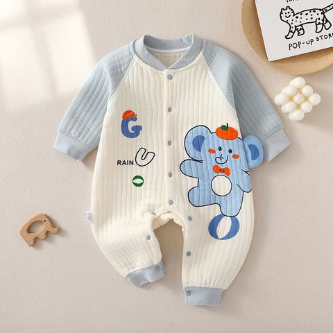 Casual Cartoon Cotton Baby Rompers
