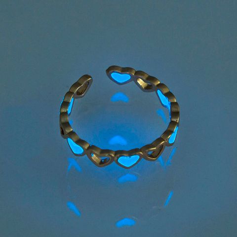 Halloween Dark Blue Luminous Star Zircon Ring Wholesale Nihaojewelry