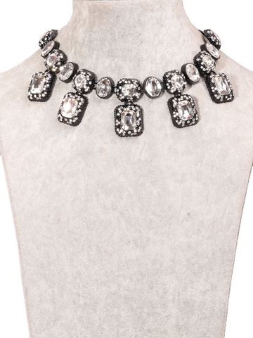 Elegant Lady Geometric Alloy Inlay Artificial Gemstones Women's Necklace