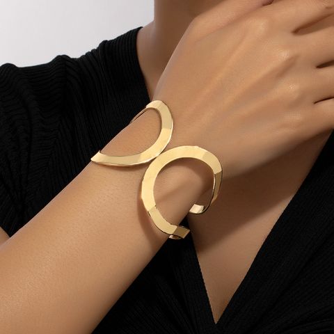 Ig Style Retro Round Alloy Plating Gold Plated Women's Bangle