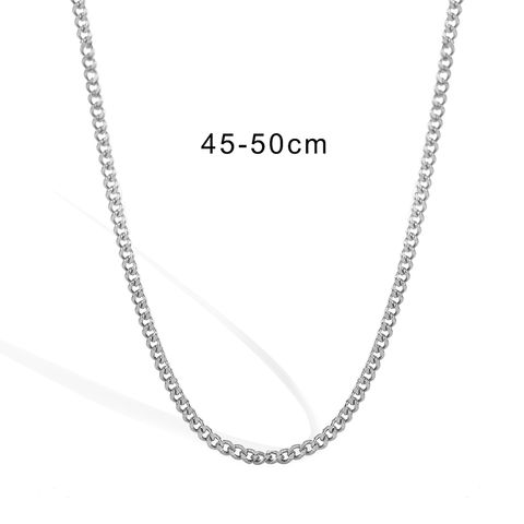 Simple Style Classic Style Solid Color Copper Plating 18k Gold Plated Silver Plated Necklace