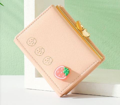 Women's Fruit Pu Leather Clasp Frame Wallets