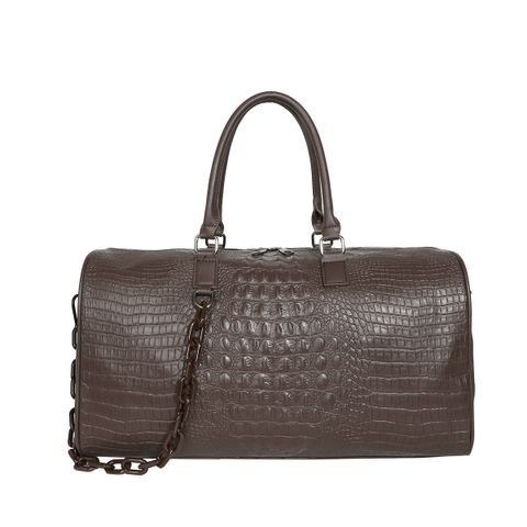 Unisex Pu Leather Solid Color Streetwear Round Zipper Handbag Travel Bag