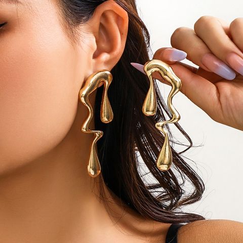 1 Pair Modern Style Classic Style Irregular Plating Alloy 18k Gold Plated Ear Studs