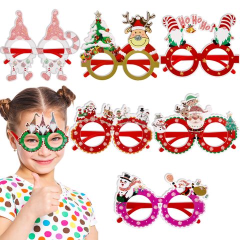 Christmas Cartoon Style Cute Santa Claus Glasses Nonwoven Party Festival Photography Props