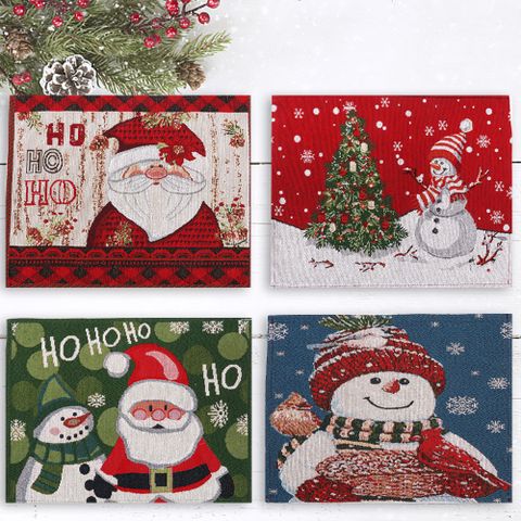Christmas Cartoon Style Cute Santa Claus Cloth Party Placemat
