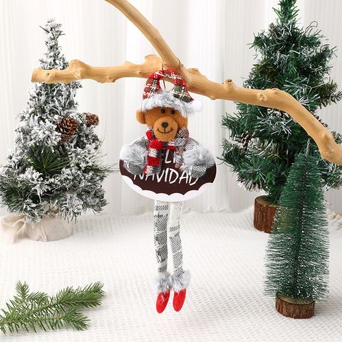 Christmas Cartoon Style Cute Santa Claus Cloth Indoor Party Festival Hanging Ornaments
