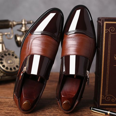 Men's Business Solid Color Point Toe Flats