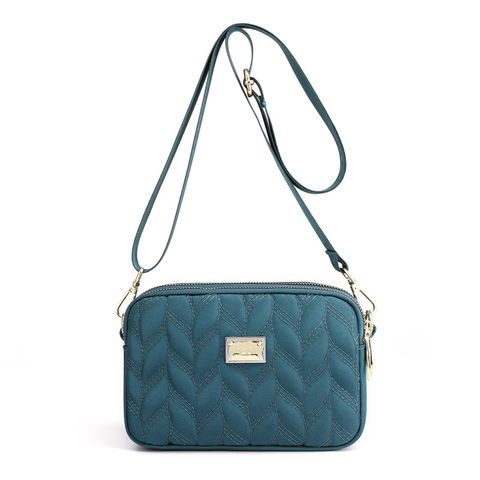 Women's Nylon Solid Color Vintage Style Square Zipper Square Bag