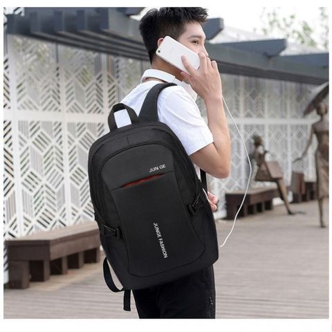 Solid Color Travel Daily Laptop Backpack