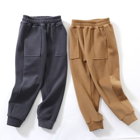 Sports Solid Color Polyester Boys Pants