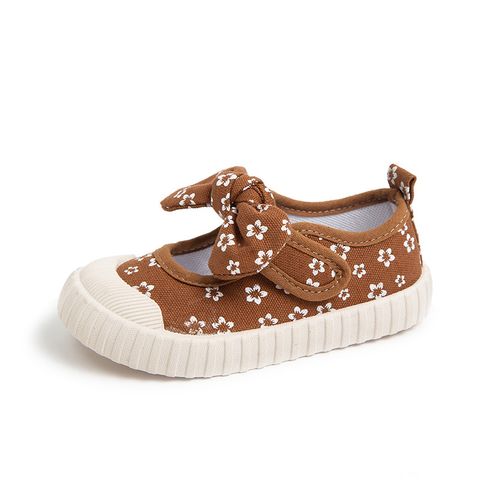 Girl's Streetwear Ditsy Floral Round Toe Casual Shoes
