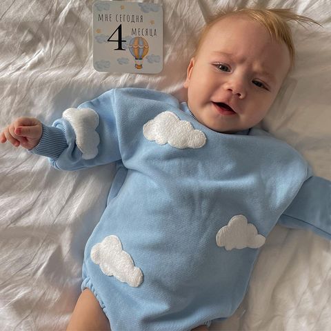 Casual Clouds Cotton Baby Rompers