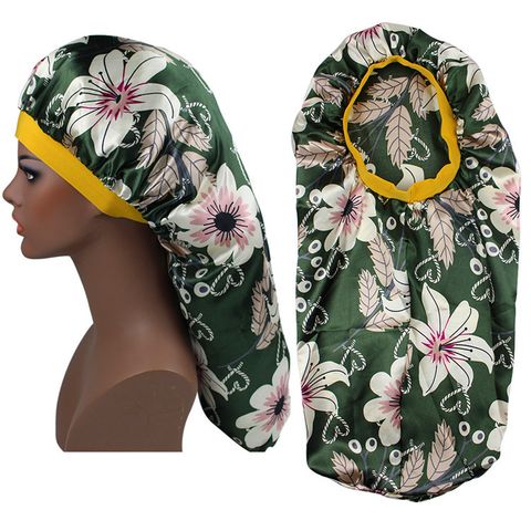 Women's Basic Retro Flower Leopard Printing Eaveless Beanie Hat