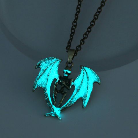 Halloween Pterodactyl Sword Luminous Leather Cord Necklace Wholesale Jewelry Nihaojewelry