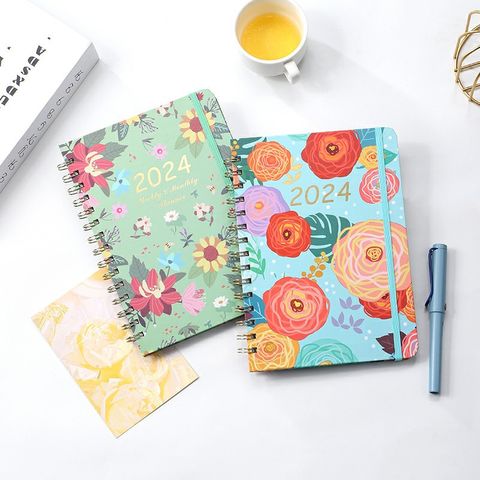 1 Piece Cartoon Learning Paper Preppy Style Loose Spiral Notebook