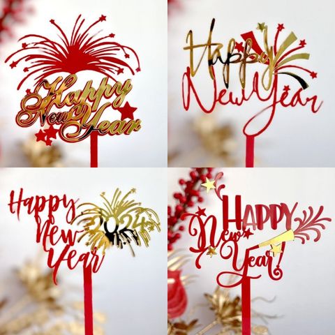 Christmas New Year Cute Basic Letter Plastic Party Festival Cake Decorating Supplies