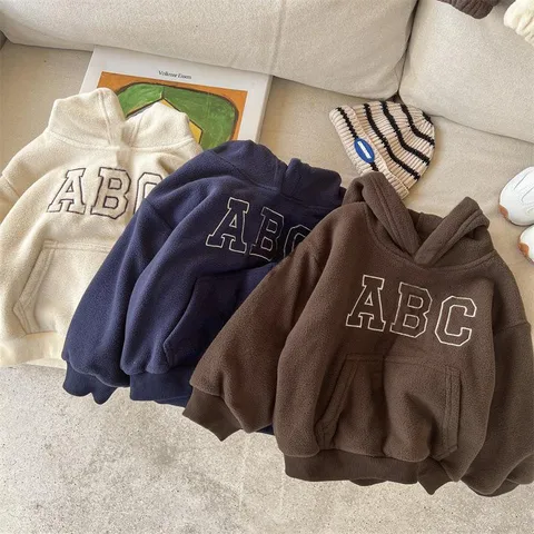 Sudaderas Con Capucha Para Niños Manga Larga Casual Letra