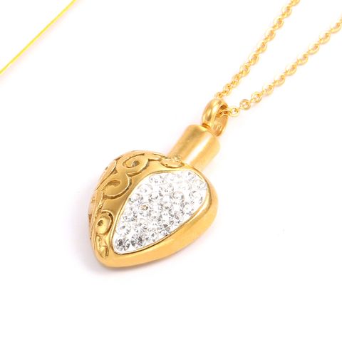 304 Stainless Steel 18K Gold Plated Hip-Hop Retro Plating Heart Shape