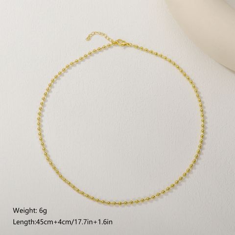 Casual Simple Style Classic Style Round Copper Plating 18k Gold Plated Necklace