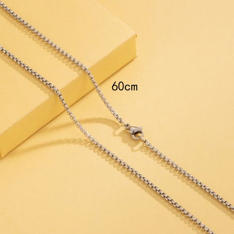 Stainless Steel 18K Gold Plated Simple Style Plating Solid Color Necklace