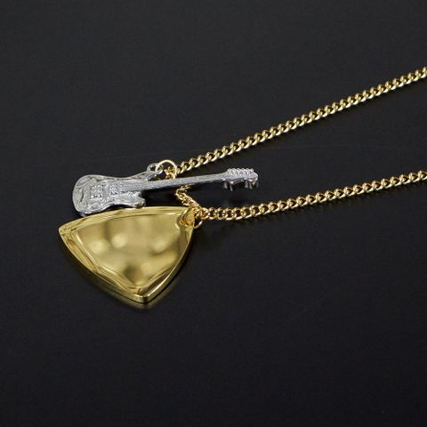 Hip-Hop Color Block 304 Stainless Steel Plating 18K Gold Plated Women's Pendant Necklace