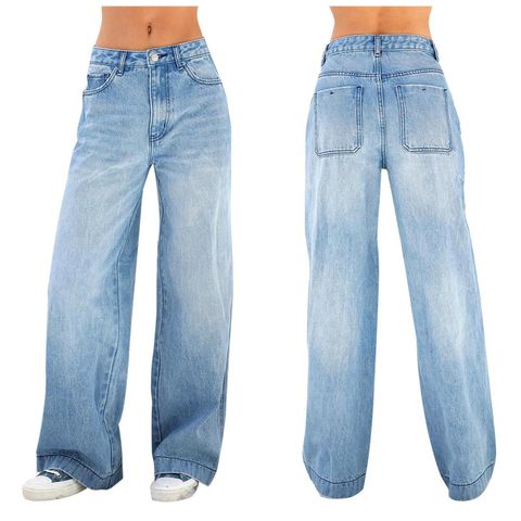Women's Daily Street Casual Solid Color Full Length Jeans