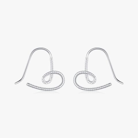 1 Pair Ig Style Sweet Simple Style Irregular Heart Shape Sterling Silver Silver Plated Ear Studs