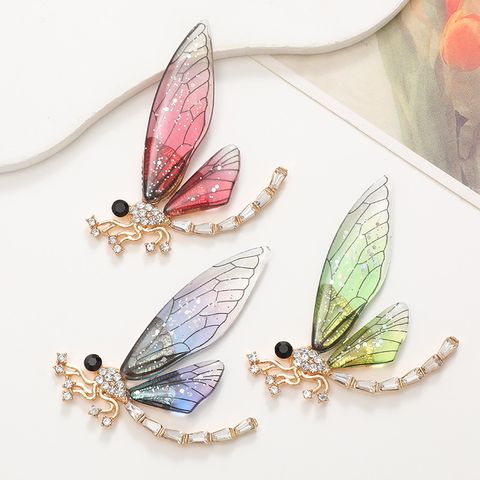 Simple Style Dragonfly Alloy Inlay Zircon Jewelry Accessories