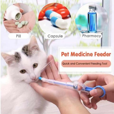 Simple Style Plastic Solid Color Pet Feed Medication Utensil