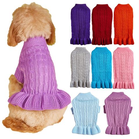 Simple Style Acrylic Solid Color Pet Clothing