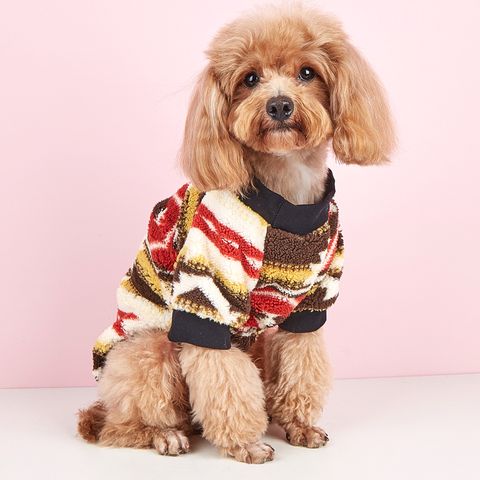 Casual Polyester Color Block Pet Clothing