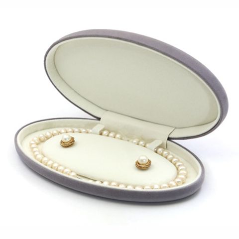 Simple Style Classic Style Solid Color Cloth Jewelry Boxes