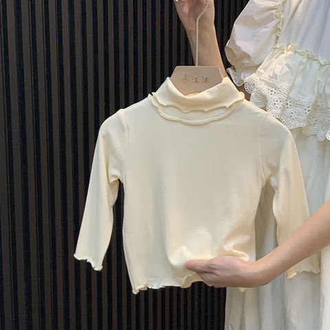 Clásico Color Sólido Algodón Camisetas Y Blusas