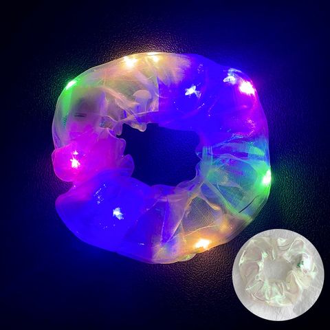 Novelty Solid Color Artificial Crystal Luminous Hair Tie 1 Piece