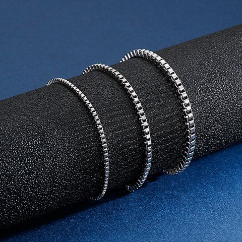 Hip-hop Retro Solid Color Titanium Steel Polishing Women's Bracelets