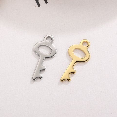 1 Piece Stainless Steel 18K Gold Plated Key