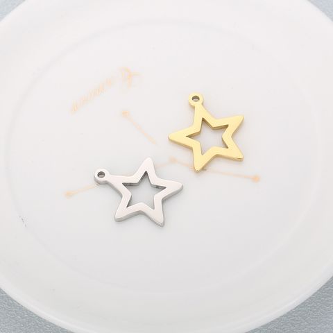 1 Piece Stainless Steel 18K Gold Plated Star