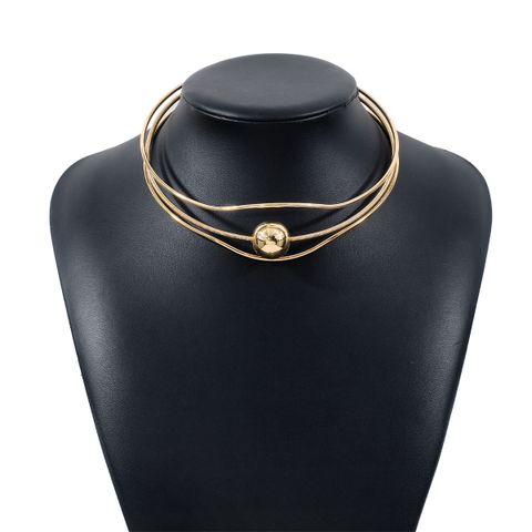 Modern Style Simple Style Solid Color Alloy Women's Choker