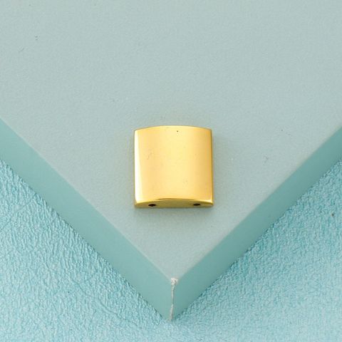1 Piece 15mm Stainless Steel 18K Gold Plated Square Spacer Bars