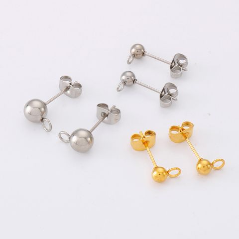1 Pair Simple Style Geometric Plating Stainless Steel 18K Gold Plated Ear Studs