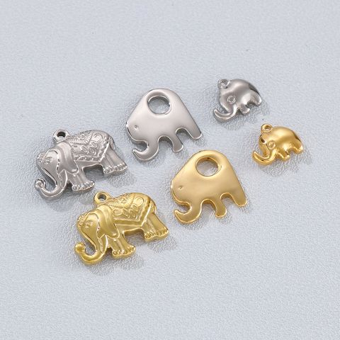 Cute Elephant Stainless Steel Plating Jewelry Accessories