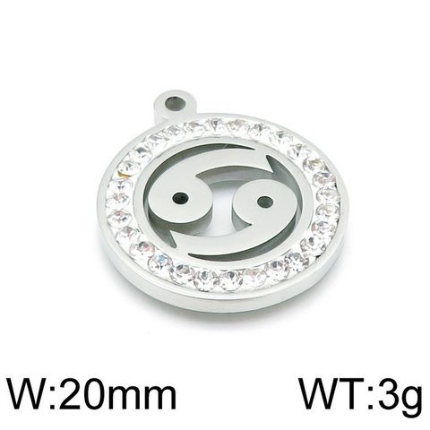 Classic Style Constellation Stainless Steel Plating Inlay Rhinestones Jewelry Accessories