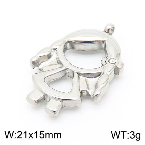1 Piece Stainless Steel 18K Gold Plated Cartoon