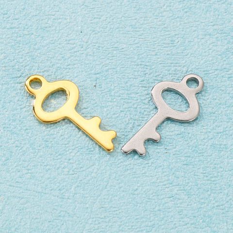 1 Piece Stainless Steel 18K Gold Plated Key