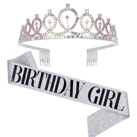 New Letter Pattern Anniversary Crown Birthday Party Decorations